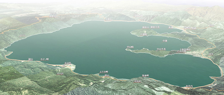 十和田湖３Ｄ画像